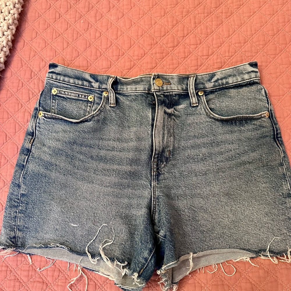 J. Crew Distressed Light Blue Denim Cutoff Shorts
